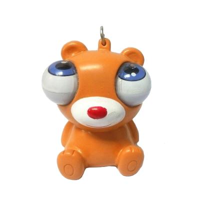 China Promotional Items Custom Rolling 3d Eyes Back Keychains , Rolling Eyes Brown To Back Plastic Keychains for sale