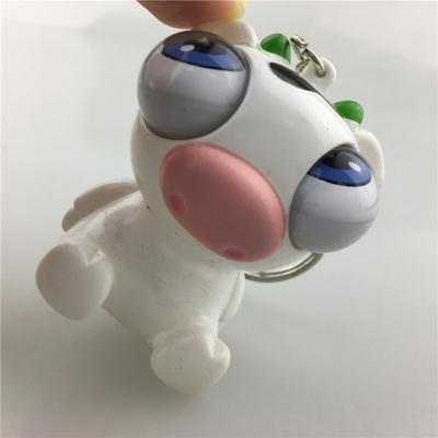 China Promotional Gift Animal Moving Eyes Soft PVC Vinyl Key Chain Toys for sale