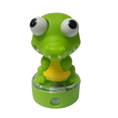 China Funny Promotional Items Snap Eyes Crocodile Sharpener Toys, Promotional Animal Shaped Plastic Pencil Sharpeners for sale