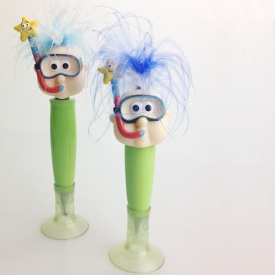 China Promotional Plastic Flip Pen Diving Pen With Suction Cup, Custom Animal Flip Head Ballpoint Pen for sale