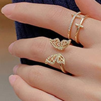 China New Design JKR005 JKJewellery Ring Fashion 14k Romantic Gold Ring Women Party Gift 925 Silver Rings for sale