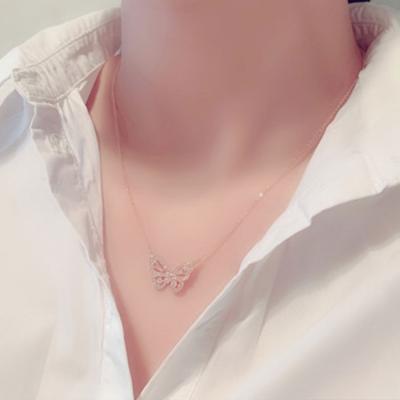 China Wholesale JKN004 Fashion Romantic Jewelry Necklace Party Butterfly Necklace For Women for sale