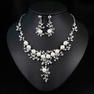 China JK0178 CLASSIC Fashion Wholesale Dubai Gold Plated Pearl Jewelry Sets for sale