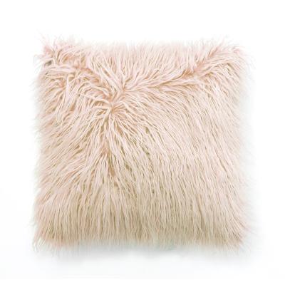 China Factory Wholesale Anti-bacteria Decorative Cushion Covers Long Hair Soft Plush Tile Case For Home Sofa for sale