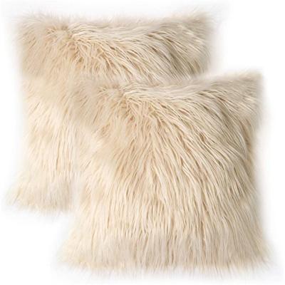 China Custom Anti-Bacteria Pillow Cushions Cushion Pillow Cover Faux Fur Plush Stuffed Home Throw Pillowcase for sale