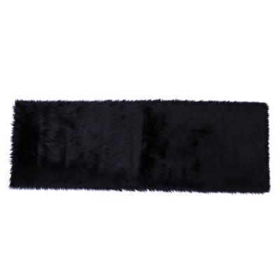 China Wholesale Washable Modern Luxury Faux Fur Blanket Floor Decor Rug Faux Sheepskin Suede Sheepskin Blanket For Living Room for sale