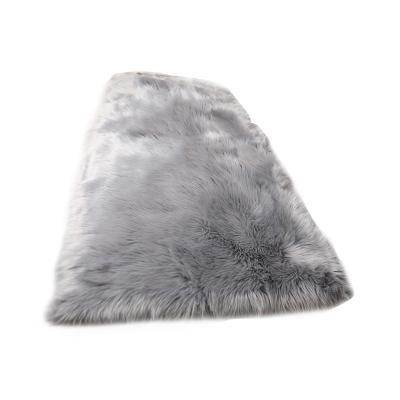 China Washable Warm Soft Faux Sheepskin Mat Pad Skin Fur Rugs Carpet Floor Covers For Home Floor Mats Faux Fur Carpet Living Room Bedroom for sale