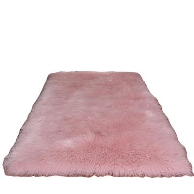 China Mat Soft Shaggy Fur Floor Quality Faux Fur Blanket White Fluffy Rugs Indoor Living Room Rugs Blankets Indoor Living Room for sale