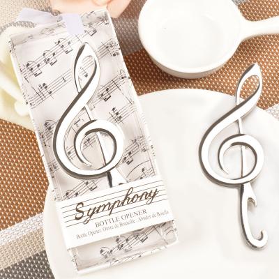 China Personalized Alloy Keepsake Wedding Favors Beer Opener Musical Note Opener Gifts Combine Presents For Wedding Guest for sale