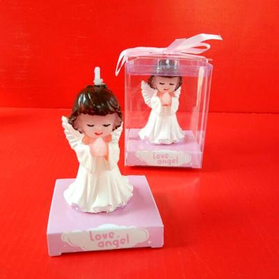 China Paraffin Wedding Favors and Gifts for Guests Baby Shower Birthday Party Angel Candles for Cake Souvenirs Decorations Supplies for sale