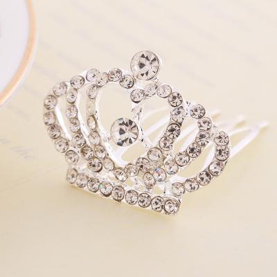 China Sweet Mini Tiara Hair Clips Princess Crown Comb Costume Accessories for Princess Party Girl Children for sale