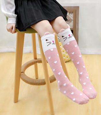 China Cute Anti-skid Cartoon Kids Socks Support Cute Baby Boy Girl Kids Knee High Socks Animal Long Leg Warmers 3-12 Y for sale