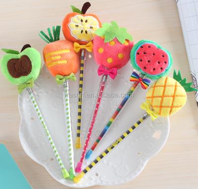 China office & Plastic school pen novelty gel pen set, fruit pen, flip head pen with orange, watermelon, etc. for sale