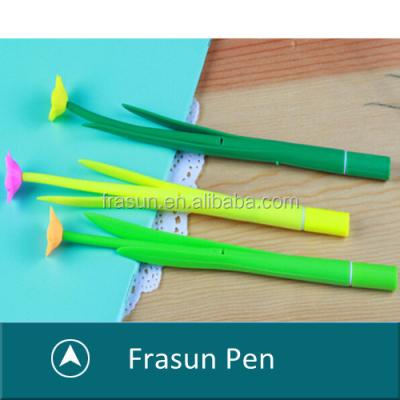 China Beautiful normal Korean style grass shape flower shape gel pen/creative leaf pen/school grass ball pen for sale