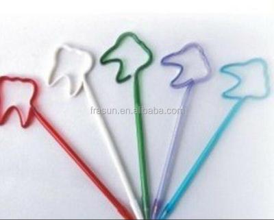 China Ballpoint Pens To Advertise Tooth Shape Straw Ball Pen For Dental Gift for sale