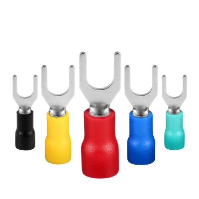 China Series Insulated Fork Crimp Terminals Spade Terminal Power SV Y Type Connector for sale