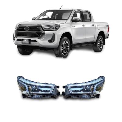 China Luz plástica do carro do farol do diodo emissor de luz do ABS de Wholesale 4X4 do fabricante para Toyota Hilux Revo Rocco 2020 2021 à venda