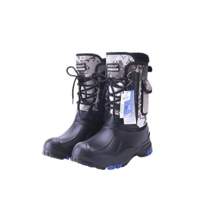 China 2020 Luxury Round Warm Waterproof Snow Boot Snow Boots For Men NO-slip Work Boots With Snail For Fishing for sale