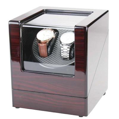 China Wholesale stocked carbon fiber piano lacquer watch box, automatic-rotating rotating watch shaker, antimagnetic motor science and technology for sale