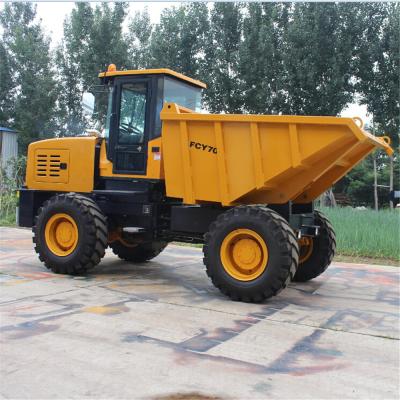 China Construction Material Shops 7 Ton Mini Construction Track Dumper Off Road Dump Trucks for sale