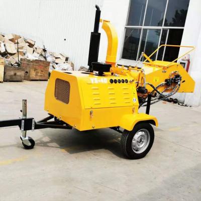 China Farms 40HP Self Power Hydraulic Wood Chipper , Wood Crusher Chipper Dwc-40 for sale