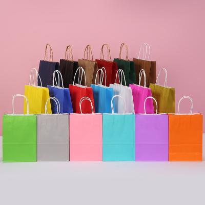 China Handmade Paper Bag Color Handbag Milk Tea Packaging Shopping Bag Gift Takeaway Paper Bag for sale