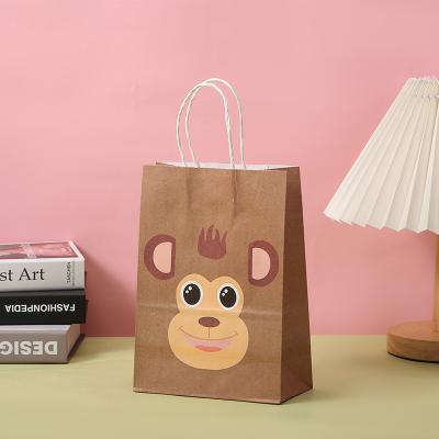 China Manufacturers wholesale handbag recyclable direct animal stain elephant cartoon party paper packaging bag for sale