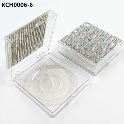 China New Recyclable ODM/OEM Functional Square Eyelash Transparent Box With Open Eyelash Box Window False Eyelash With Inner Base Card for sale