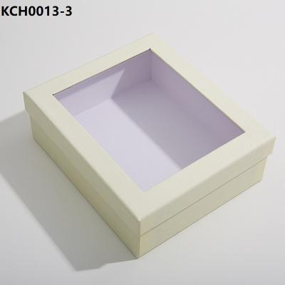 China New Window Gift Box Pink Cosmetics Recyclable Elegant Birthday Gift Boxes Transparent ODM/OEM Sky and Earth Cover Cardboard Custom for sale