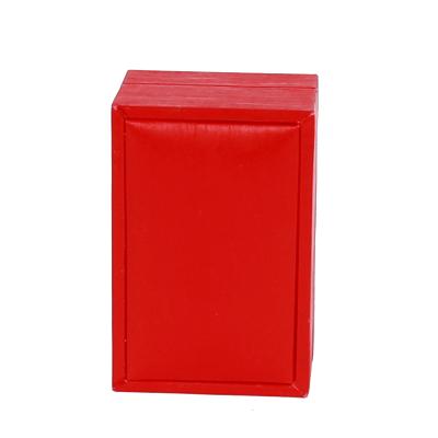 China Recyclable Line ODM/OEM Red Square PU Car Box Custom Display Storage Box Lychee Grain Clamshell Watch Box Watch Box for sale