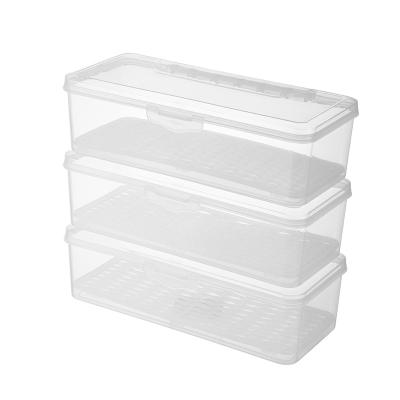 China Clear Plastic Freshness Keeping Fish Fridge Sealed Large Storage Boxes And Food Storage Bins Organizer Storage for sale