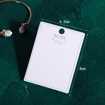 China Waterproof OEM/ODM Customized Earrings Card Bracelet Jewelry Packaging Necklace Card New Paper Card With Silver Earrings Stud for sale