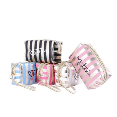 China High Quality ODM/OEM Box Customized LOGO Stripe Multifunction Travel Bag Waterproof Large Capacity Storage Bag Makeup Bag Wash Bag for sale