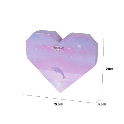 China With Logo Heart-Shaped Proposal Box Folding Gift ODM/OEM Customer Packaging Wedding Exclusive Store Organizer Jewelry Box Gift Box for sale