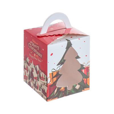 China Recycled Apple Creative Santa Christmas Apple Box Packaging Materials Cartoon Christmas Peace Fruit Packaging Box Thick Portable Gift Box for sale