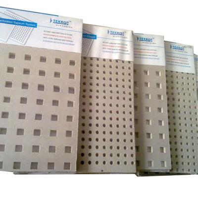 China Sound Absorbing Perforated Ceilings Square Perforated Acoustic Gypsum Board for sale