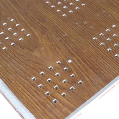 China Mold Proof Wooden Pvc Gypsum Cement Board Acoustic Perforated Ceiling Perforated Ceilings for sale