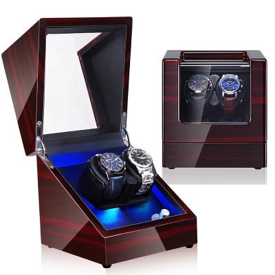 China Premium Paul Design Dual Watch Package Luxury Watch Winder OEM Watch Rotation For Custom 2 Watch Gyro Watch Winder Safe For Automatic Winding for sale