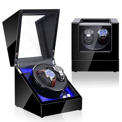 China High Gloss Mens Watch Winder Box Automatic Rotating Orbit Watch Winder Box Luxury Modern Wood Finish Fashionable Piano Finish for sale