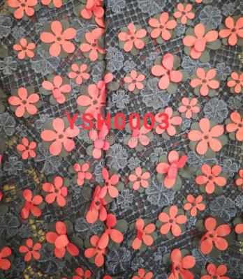 China High Quality 100% Polyester Small Flower Lace Fabric For Fashion Cloth for sale