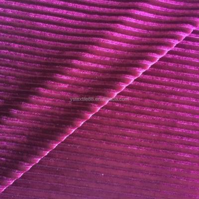 China Factory Wholesale Breathable Polyester Corduroy Velvet Poly Rope 100% Fabric For Curtain Sofa Cover Garment YS6027 for sale