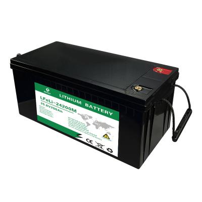 China Long Life LiFePo4 24v 200ah Lithium Ion Battery Form Power Battery Rechargeable Golf Cart Battery for sale