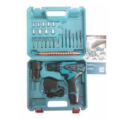 China Boshun Lithium Battery Electric Drill 12V Cordless Drill With 1.5AH 10mm Zhejiang China 10mm Multifunctional Tool Kit for sale