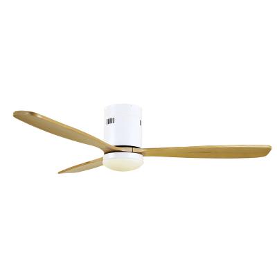 China OEM ODM Ceiling Mounted Modern Ceiling Fan With Lights Wood Ceiling Fan 52 Inch AC DC Motor 15W LED for sale