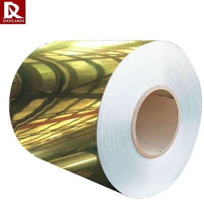 China Decoration Hot Rolled Color Mirror Aluminum Foil Coil Roll For Ceiling And Wall Decoration Coated Metal Sheet Plate For Tags Signs Card for sale