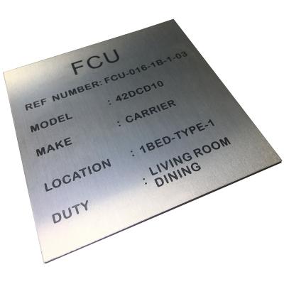 China China Etching Painting Aluminum Metal Anodized Plate / Tag / Sign Labels for sale