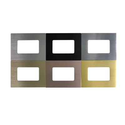 China Custom Decoration Multi-colors Anodized Back Panel Aluminum Front Switch Plate Cover Electronic Controller Brushed Metal Plate Shell for sale