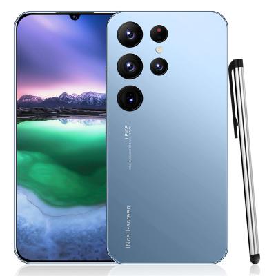 China Dual SIM Card 4G 5G Android 12 Dual Wholesale Best Selling S23+Ultra 6.8 inch HD Screen Smartphone 8GB+256GB  48+108MP Face 10-core Processor for sale