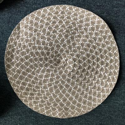 China China Manufacturer 100% Sustainable Paper / Polyester Round Woven Dining Table Place Mat for sale