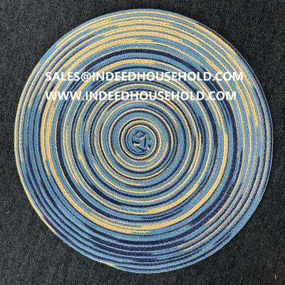 China Viable Round Braided Place Mats 15 Inch Washable Kitchen Table Place Mats For Home Wedding Party for sale